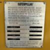 Caterpillar lubrication maintenance data plate on generator.