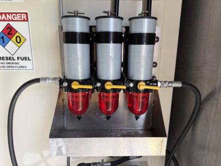 Caterpillar generator fuel filtration system assembly.