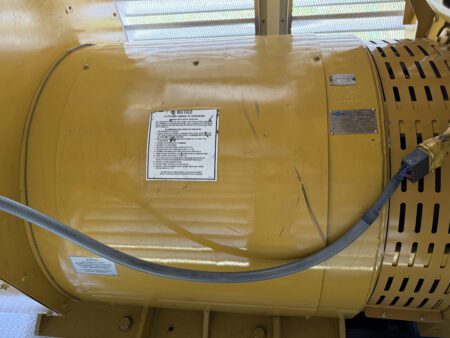 Generator end housing on Caterpillar 3516 genset.