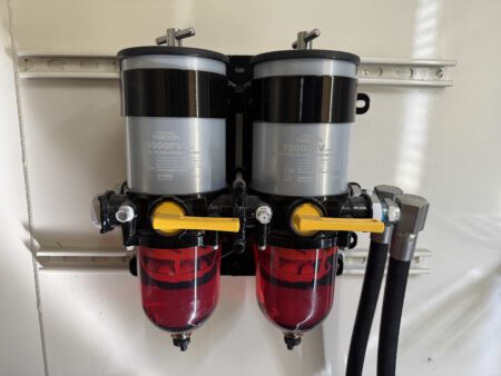 Dual Racor diesel fuel filter and water separator.