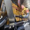 Caterpillar C27 diesel engine overall view inside generator container.