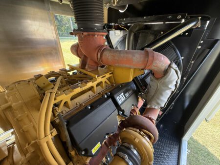 Right-hand side of Caterpillar C27 engine showing valve covers.