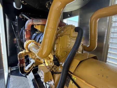 Overhead view of Caterpillar C27 engine installation.