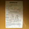 Caterpillar 3516 generator set nameplate showing specifications and ratings.