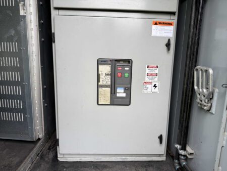 Main generator circuit breaker cabinet with Eaton Cutler-Hammer Digitrip 520V breaker installed.