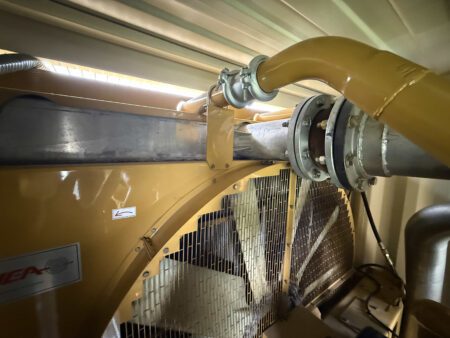 Radiator and cooling fan system of the Caterpillar 3516C generator.