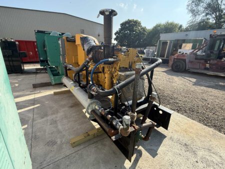 2011 Caterpillar C9 250 kW diesel generator rear corner view