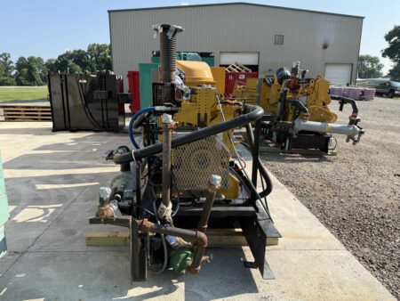 Rear end of 2011 Caterpillar C9 250 kW open skid diesel generator