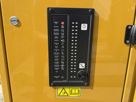 Status indicator panel with fault codes on 2011 CAT C9 250 kW generator