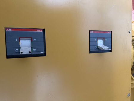 ABB SACE S6 molded case circuit breakers inside generator enclosure
