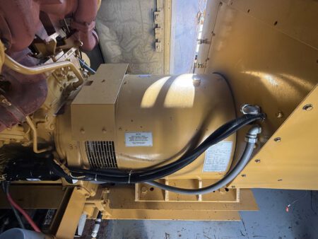 Left side of Caterpillar SR4B generator end with wiring access