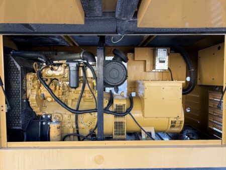 Rear interior of Caterpillar C4.4 generator enclosure.