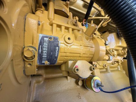 Perkins engine identification data plate on CAT C4.4 generator.